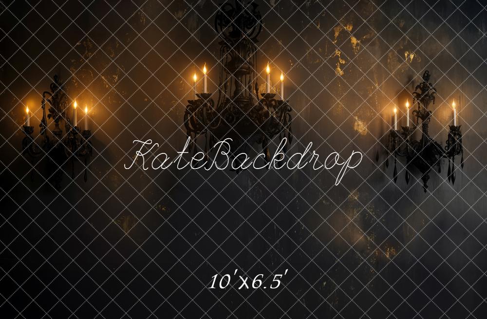 Kate Candle Chandeliers Grunge Wall Backdrop Designed by Emetselch -UK
