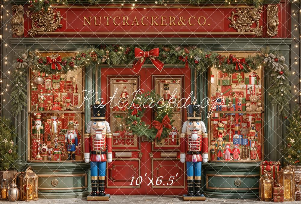 Kate Christmas Nutcracker Shop Window Decorations Fleece Backdrop Designed by Emetselch -UK