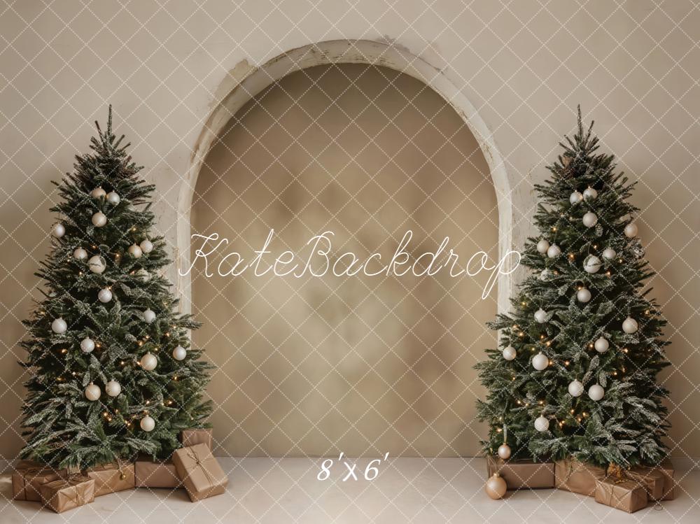 Kate Christmas Trees Archway Gifts Neutral Backdrop Designed by Emetselch -UK