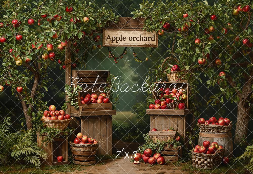 Kate Apple Orchard Baskets Wooden Crates Backdrop Designed by Emetselch