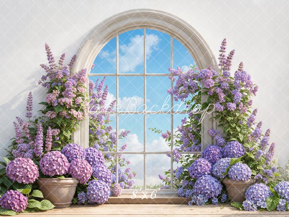 Kate Flower Arch Arched Window Backdrop Designed by Emetselch -UK