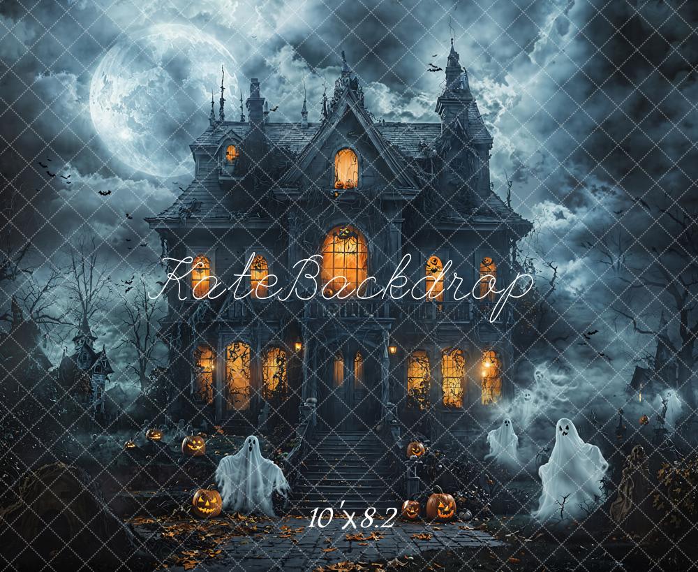 On Sale Kate Halloween Haunted House Ghosts Night Backdrop Designed by Emetselch -UK