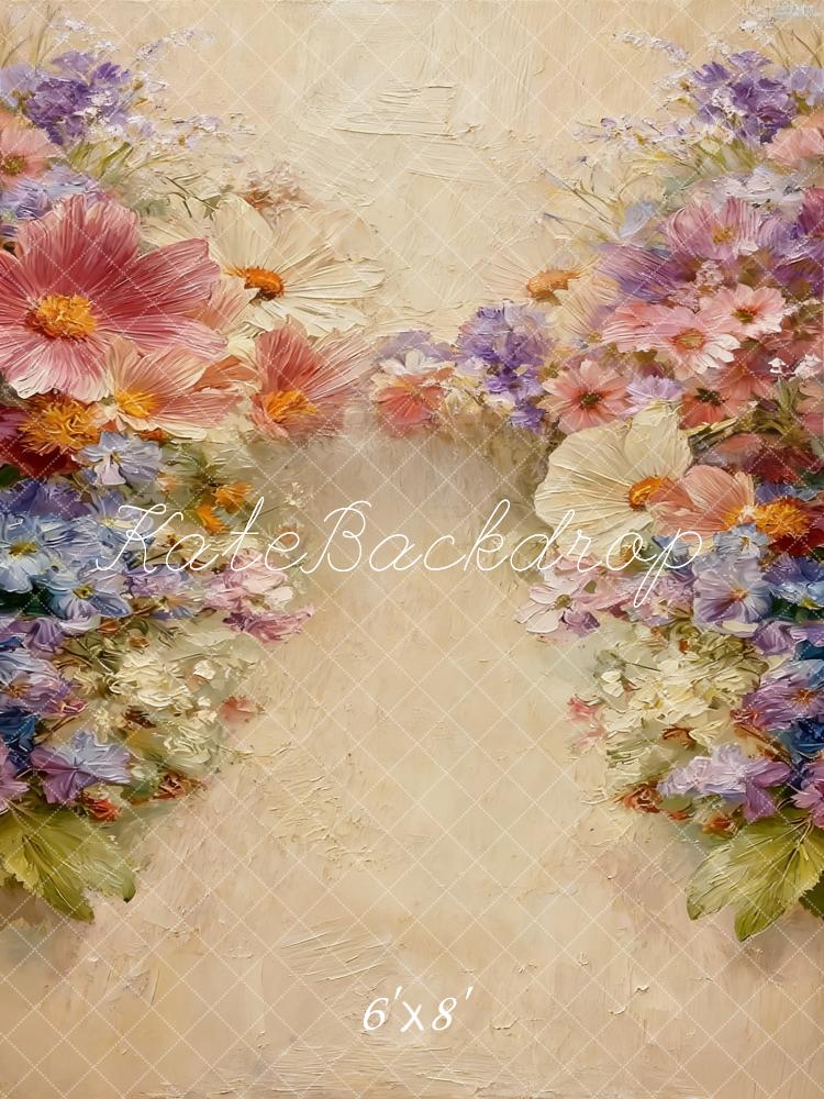 Kate Fine Art Floral Pastel Texture Backdrop Designed by Chain Photography