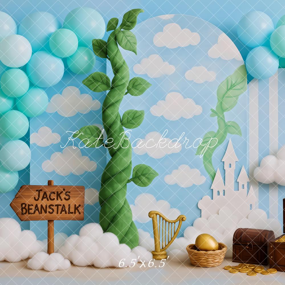 Kate Fantasy Beanstalk Treasure Clouds Backdrop Designed by Patty Robert -UK