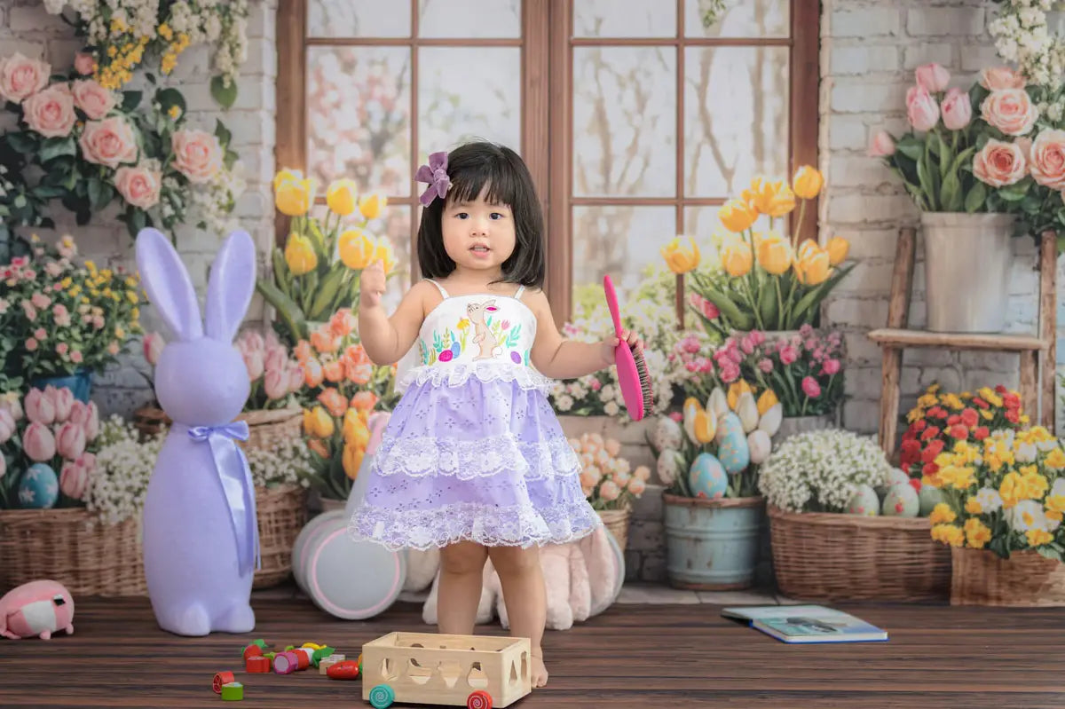 Kate Easter Floral Arch Spring Window Backdrop Designed by Emetselch