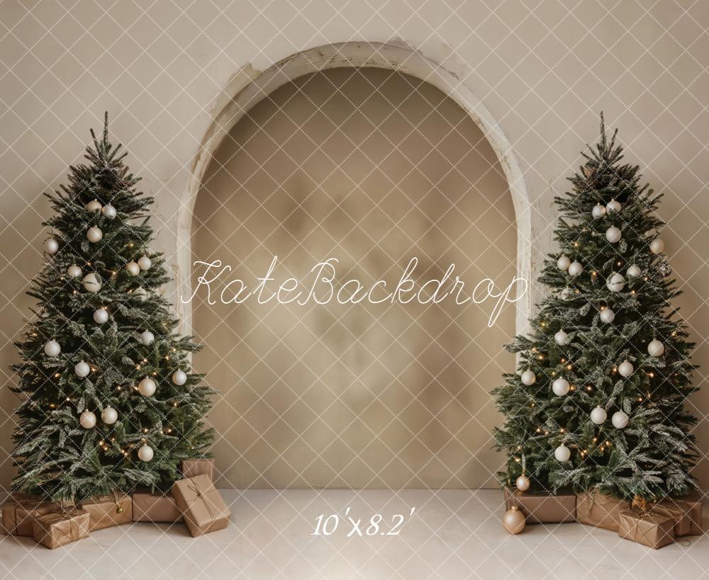 Kate Christmas Trees Archway Gifts Neutral Backdrop Designed by Emetselch -UK