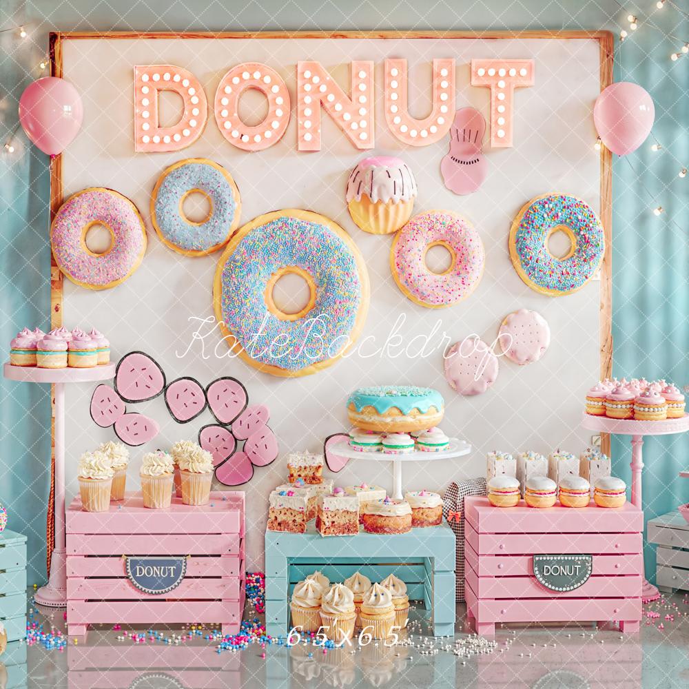 Kate Donut Cakes Smash Pastel Backdrop Designed by Emetselch -UK