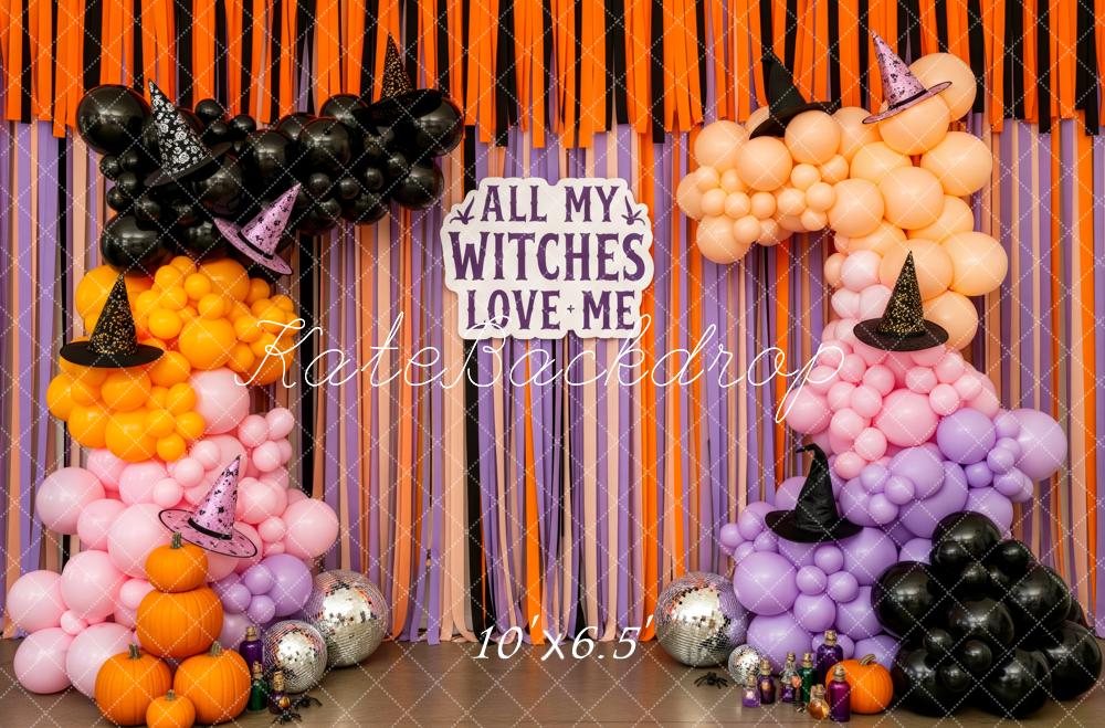 Kate Halloween Balloon Garland Witch Hats Backdrop Designed by Patty Robert -UK