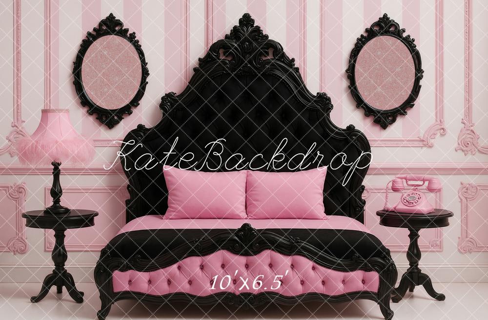 Kate Pink Vintage Bed Mirrors Backdrop Designed by Ashley Paul -UK