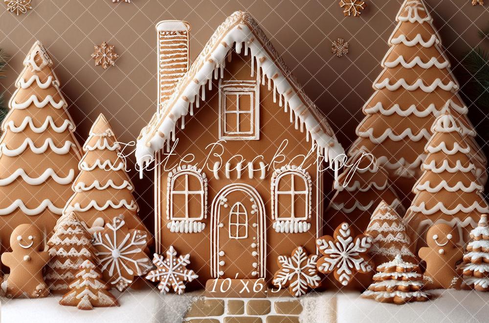 Kate Christmas Gingerbread Trees Backdrop Designed by Mandy Ringe Photography -UK