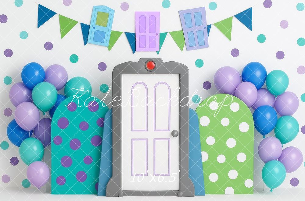 Kate Cake Smash Monster Door Balloons Backdrop Designed by Mini MakeBelieve -UK