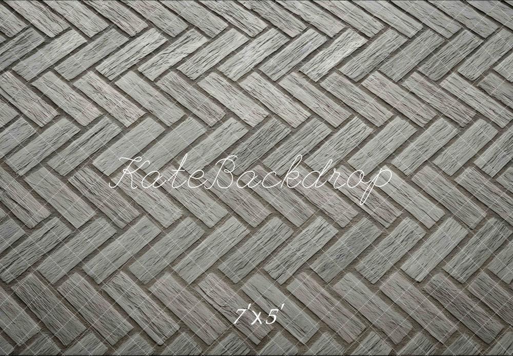 Kate Herringbone Grey Wood Backdrop Designed by Mini MakeBelieve