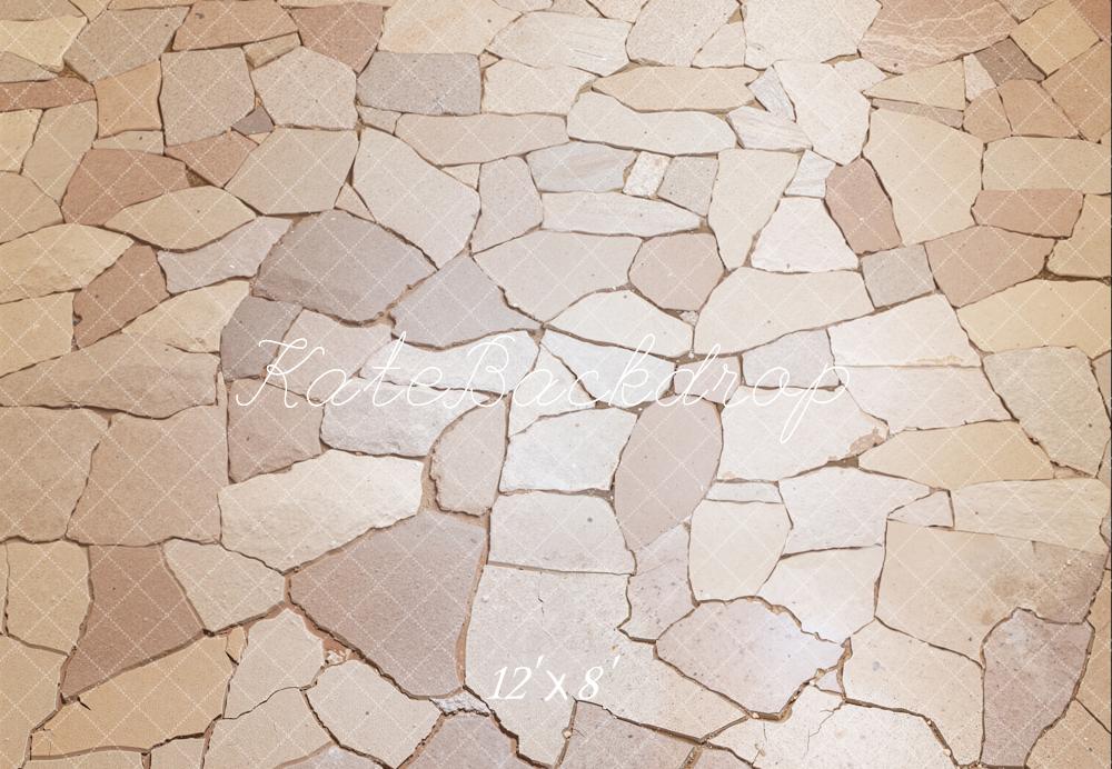 Kate Cobblestone Stone Texture Fleece Backdrop Designed by Emetselch -UK