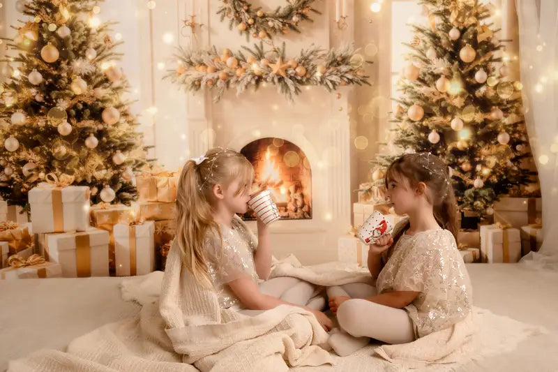 Kate Christmas Tree Fireplace Wreath Gifts Backdrop Designed by Emetselch -UK