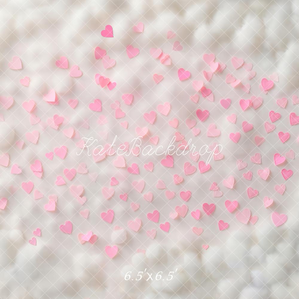 Kate Pink Hearts Texture Floor Backdrop Designed by Emetselch -UK