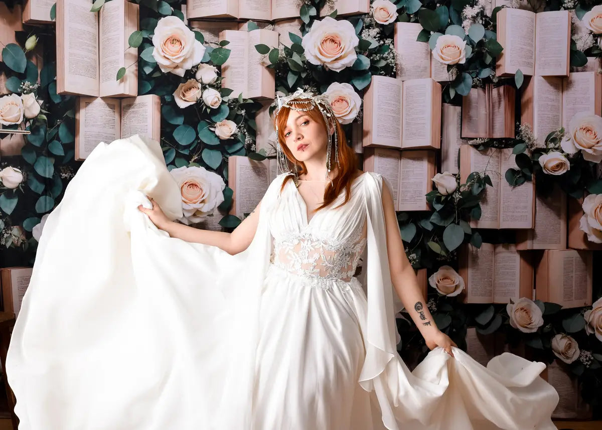 Kate Spring Vintage Books Roses Backdrop Designed by Emetselch -UK