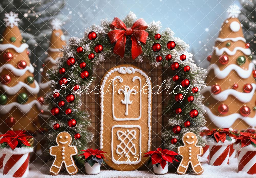 Kate Christmas Gingerbread House Garland Backdrop Designed by Mini MakeBelieve -UK