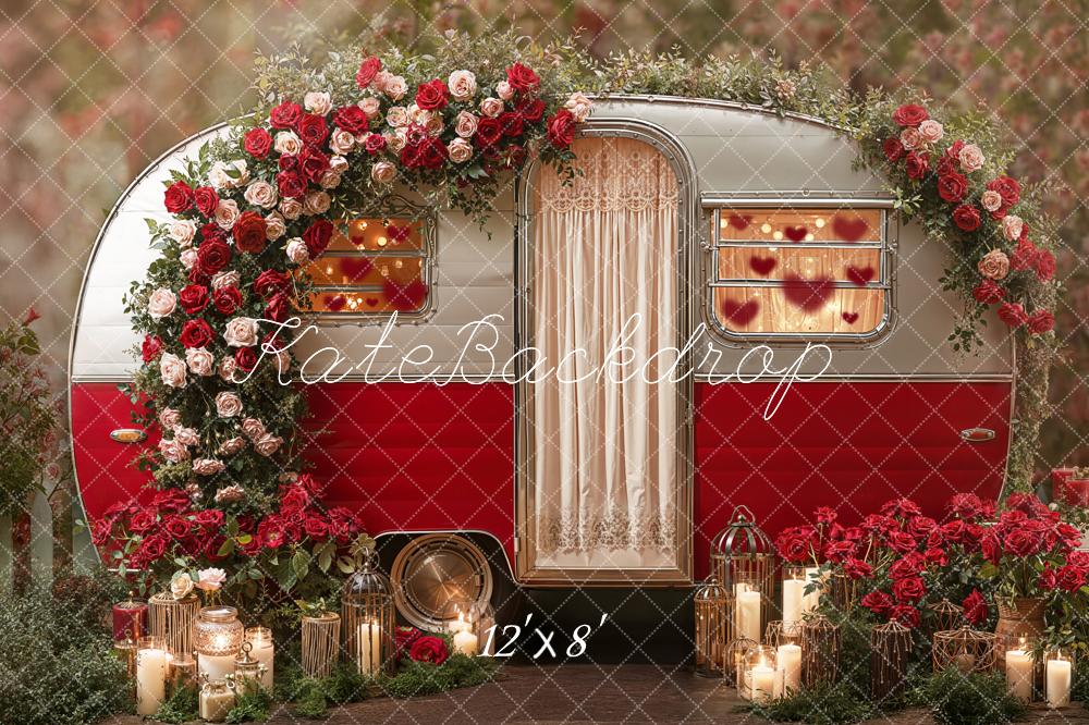 Kate Valentine Caravan Candles Romantic Floral Backdrop Designed by Emetselch