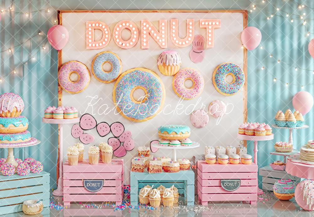 Kate Donut Cakes Smash Pastel Backdrop Designed by Emetselch -UK