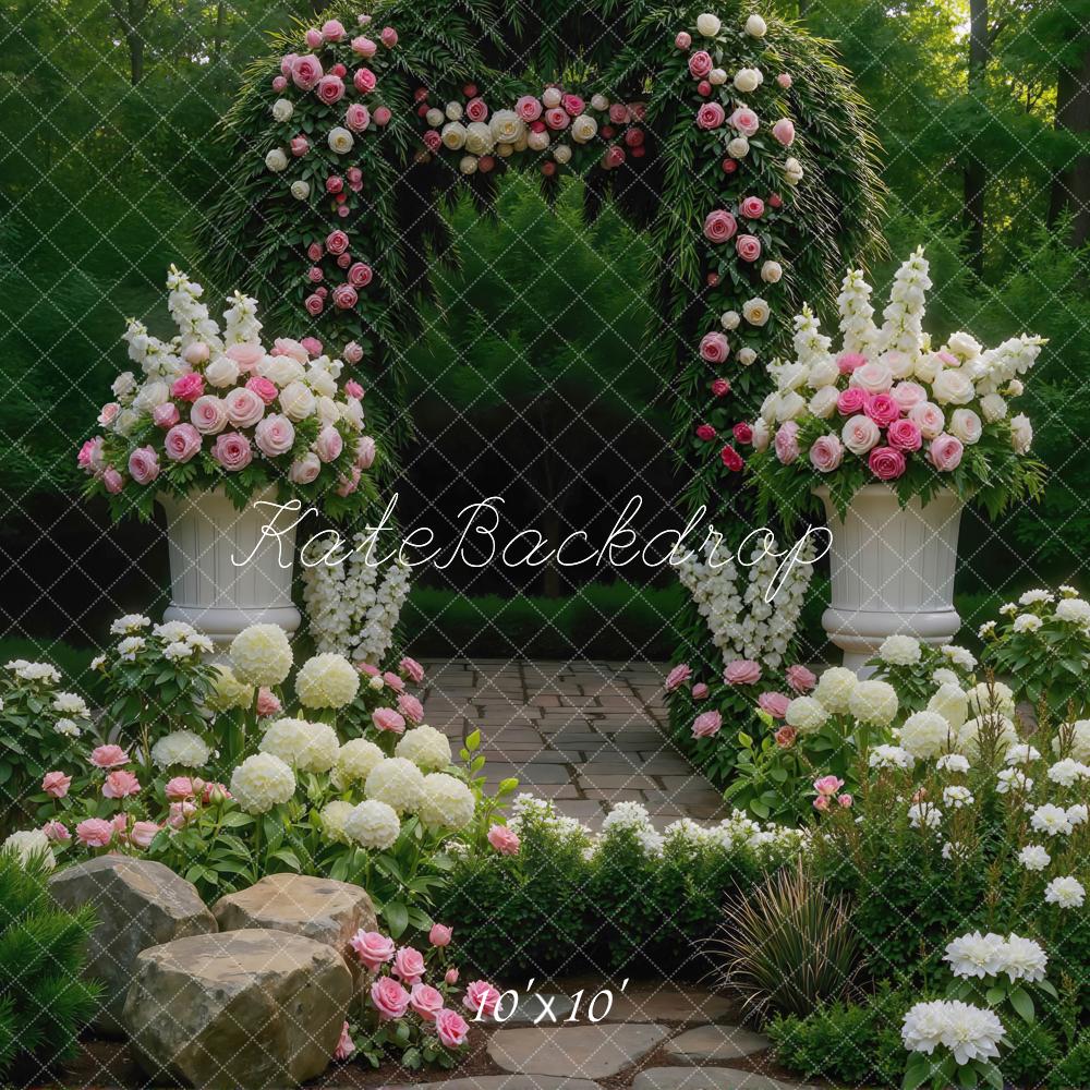 Kate Flower Arch Garden Pathway Backdrop Designed by Mini MakeBelieve -UK