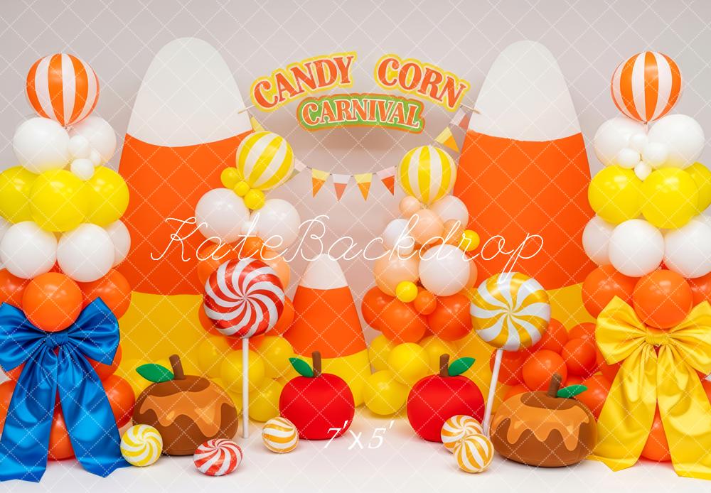 Kate Candy Corn Balloons Sweets Carnival Backdrop Designed by Patty Robert