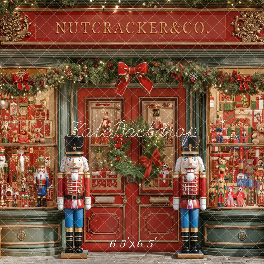 Kate Christmas Nutcracker Figures Shop Front Backdrop Designed by Emetselch -UK