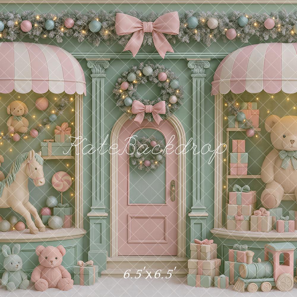 Kate Christmas Toy Shop Teddy Bear Backdrop Designed by Ashley Paul