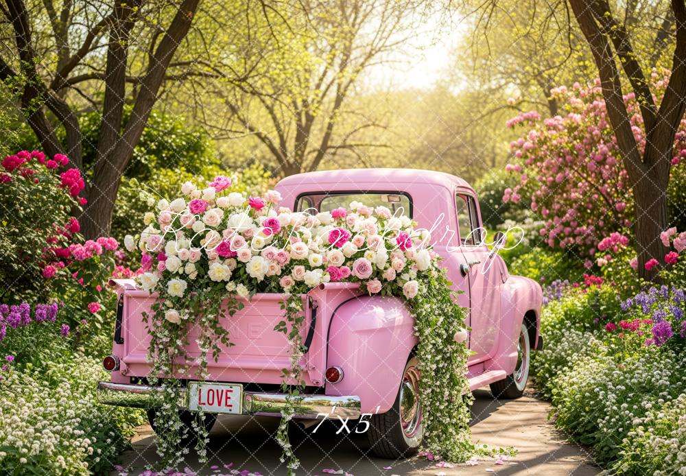 Kate Truck Pink Garden Backdrop Designed by Patty Robert