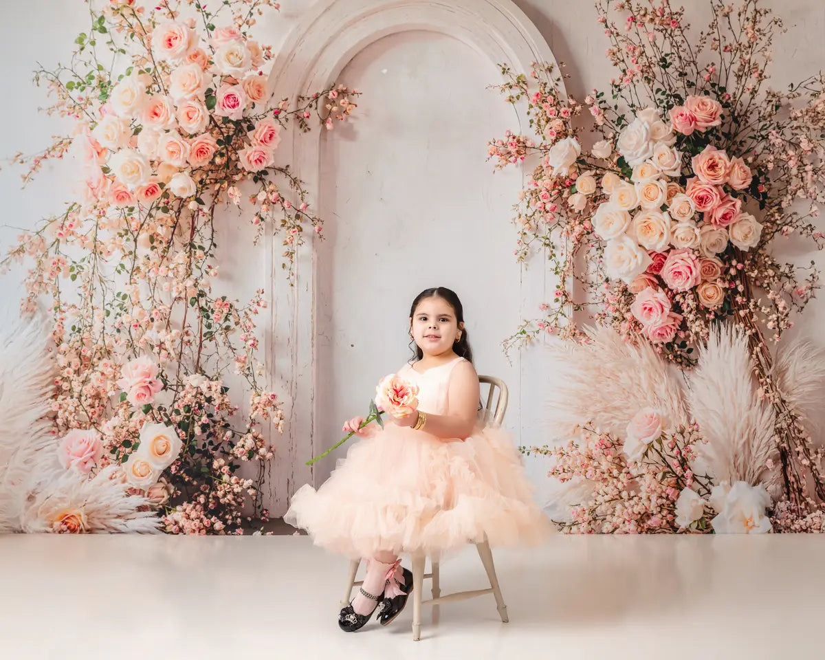 Lightning Deals Kate Boho Spring Floral Arch Wedding Backdrop Designed by Emetselch