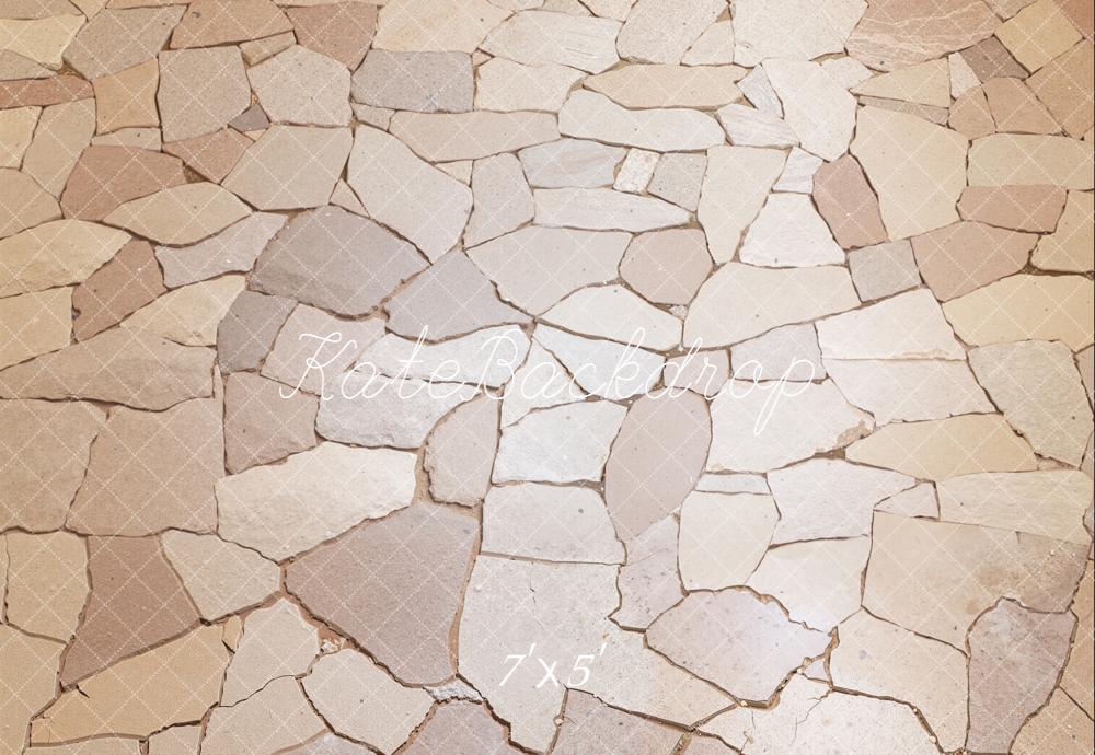 Kate Cobblestone Floor Beige Backdrop Designed by Emetselch -UK