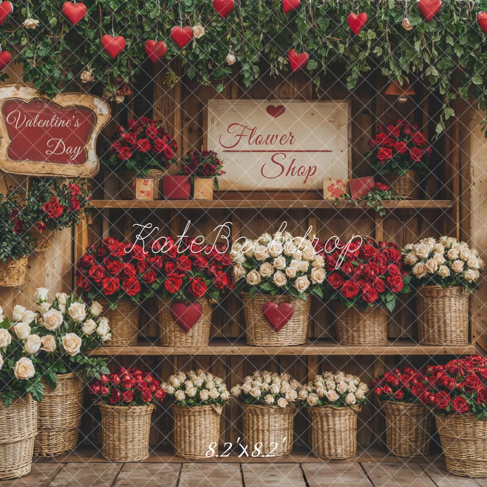 Kate Valentine Flower Shop Baskets Backdrop Designed by Emetselch