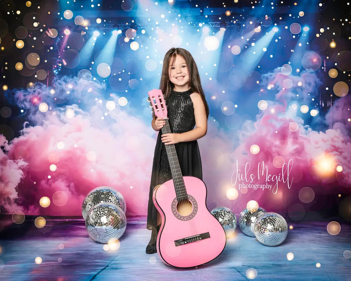 Kate Pink Smoke Stage Lighting Backdrop Designed by Emetselch