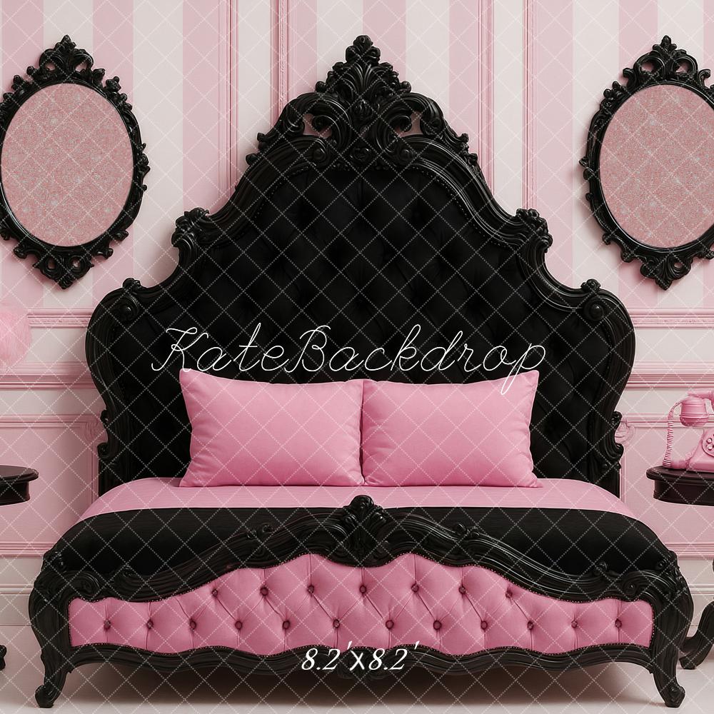 Kate Pink Vintage Bed Mirrors Backdrop Designed by Ashley Paul -UK