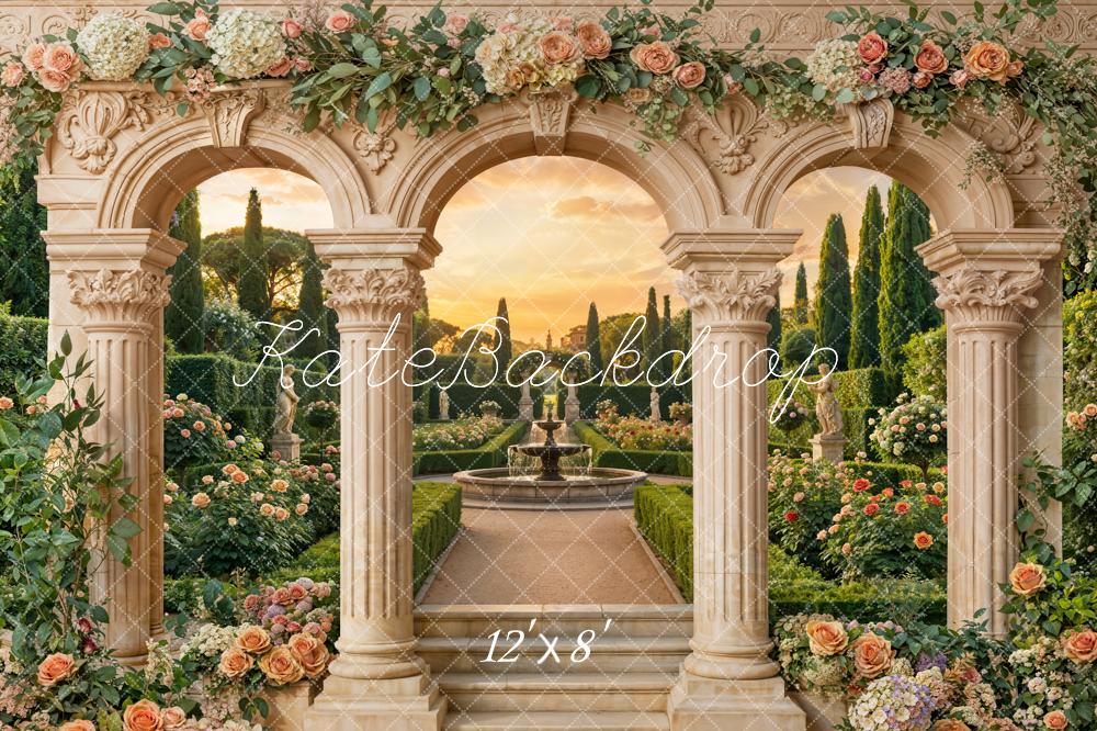 Kate Spring Garden Columns Floral Archway Backdrop Designed by Emstselch