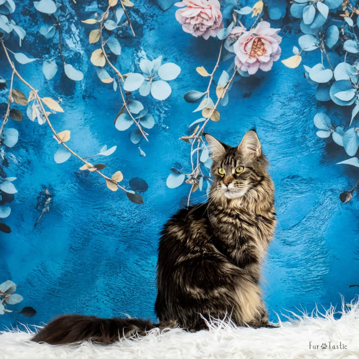 Kate Fine Art Flower Blue Vintage Backdrop Designed by Emetselch