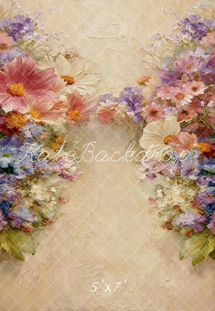 Kate Fine Art Floral Pastel Texture Backdrop Designed by Chain Photography
