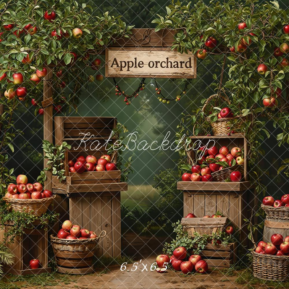 Kate Apple Orchard Baskets Wooden Crates Backdrop Designed by Emetselch
