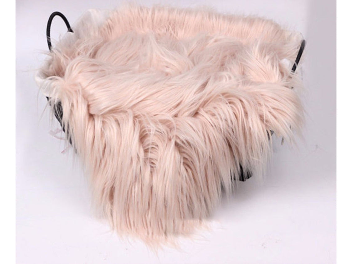 Kate Long Plush Faux Fur Blanket for Newborn Photography