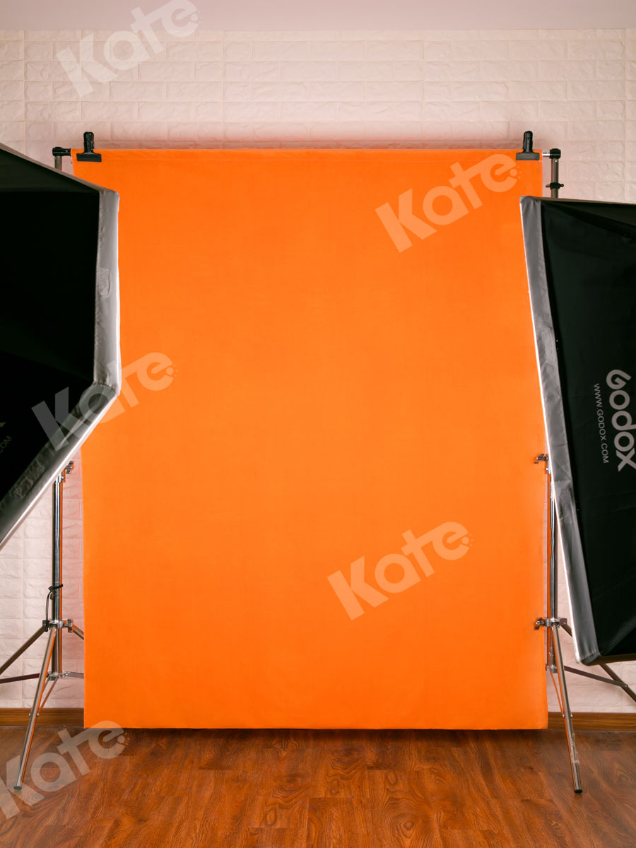 Kate Solid Orange Color Portrait Photography Backdrop for Studio(HGCSB)
