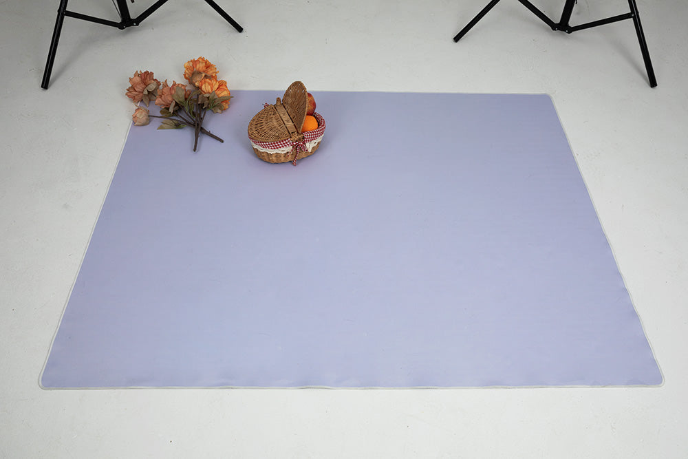 Kate Light Gray White Computer Printed Rubber Floor Mat