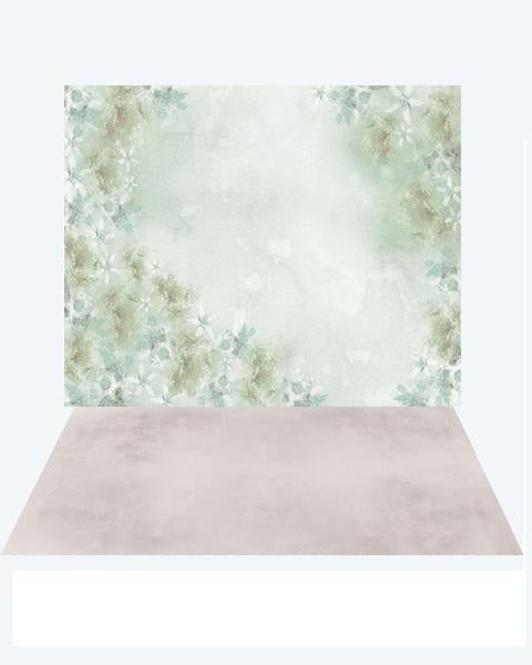 Kate Green flower fine art backdrop +texture floor mat