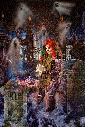 Kate Halloween Star Night Grave Scene Backdrop for Photography - Kate backdrop UK