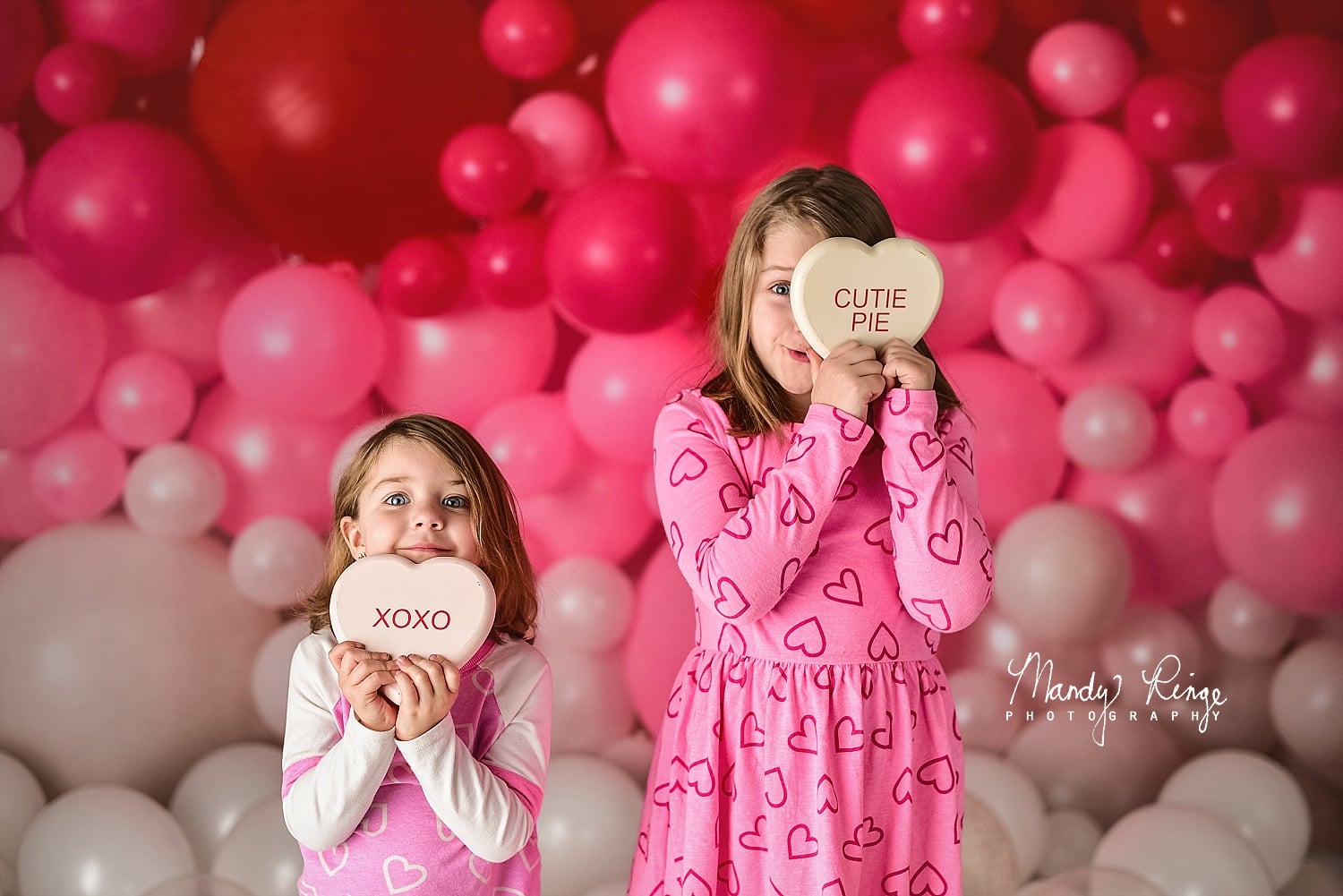 Kate Valentine’s Day Balloon Wall Backdrop for Photography Designed by Mandy Ringe Photography