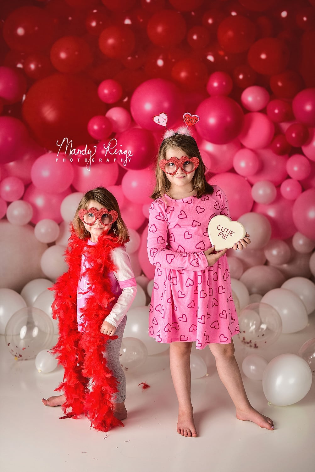 Kate Valentine’s Day Balloon Wall Backdrop for Photography Designed by Mandy Ringe Photography