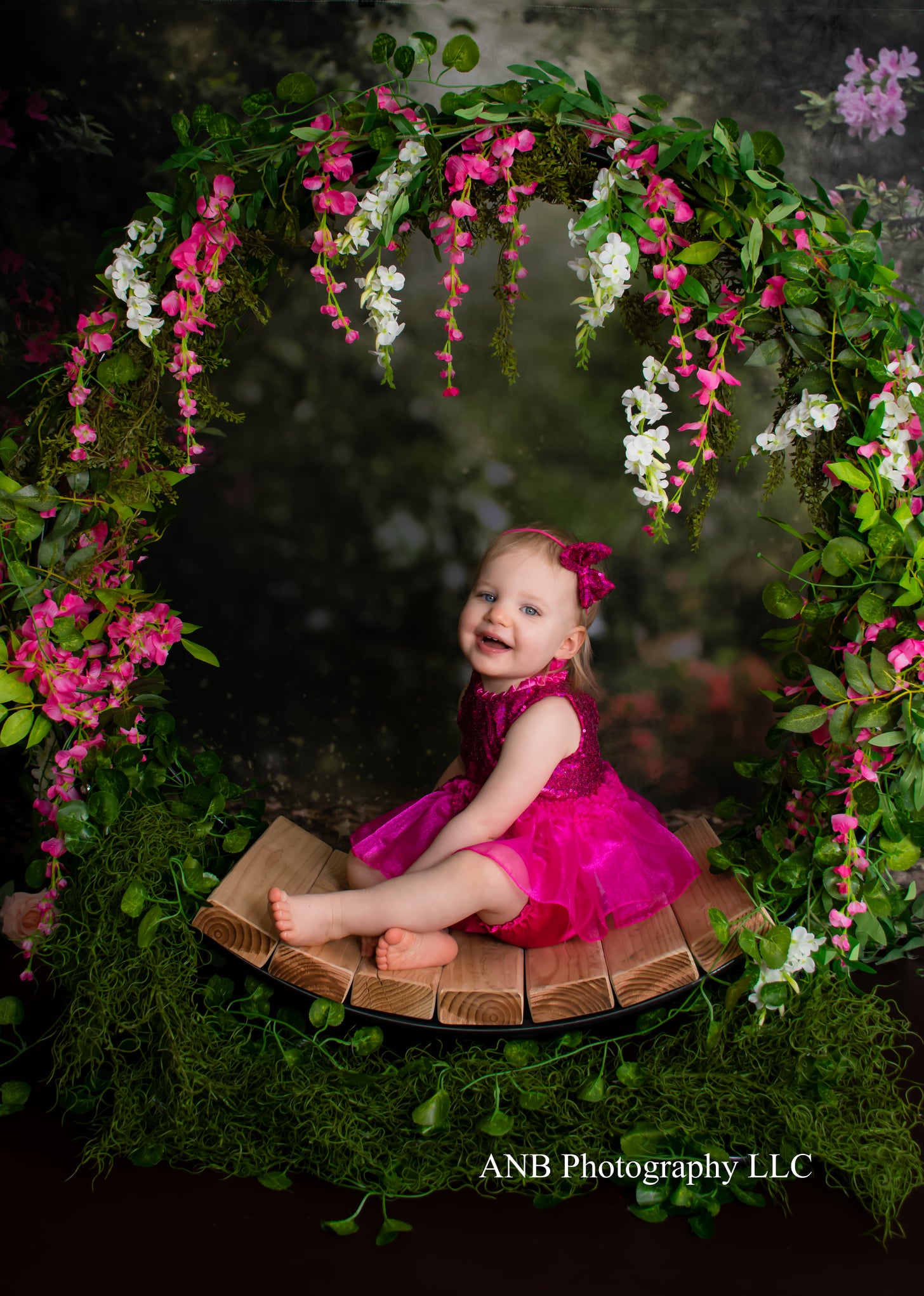 Kate Pink Floral Garden spring Backdrop for Photography Designed by Pine Park Collection