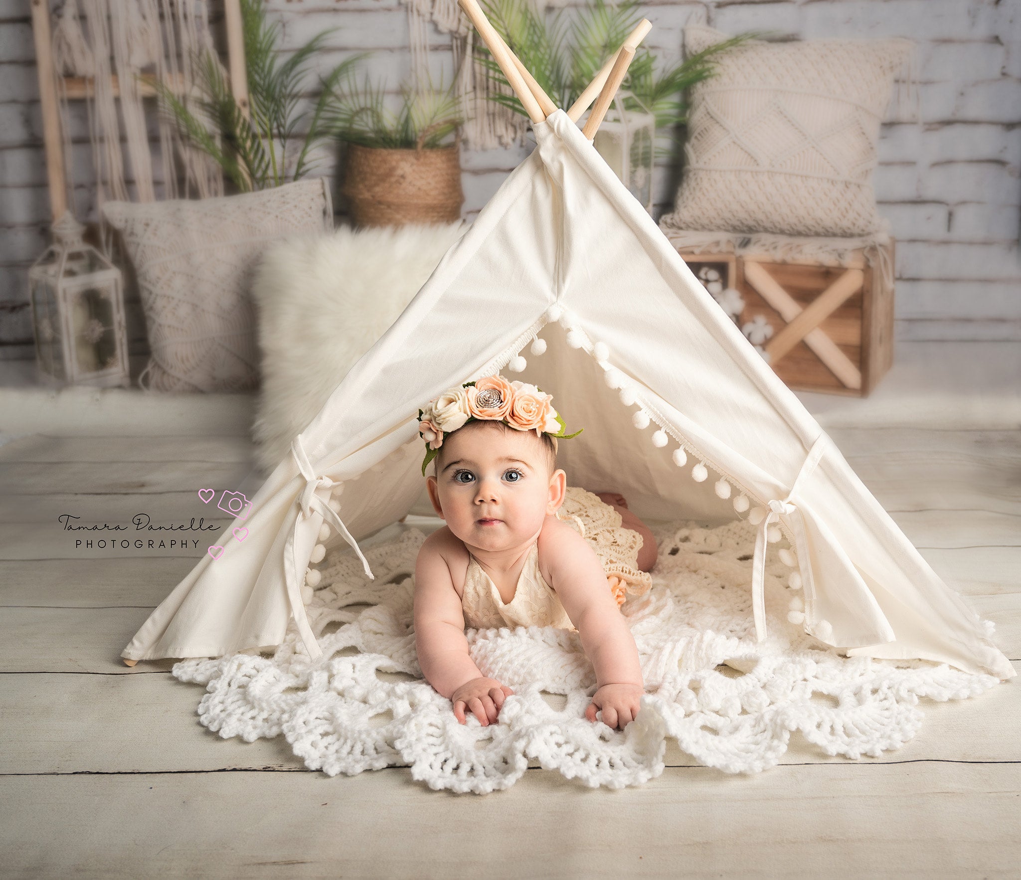 Kate Boho Mother's Day Spring Plants Backdrop Designed by Emetselch