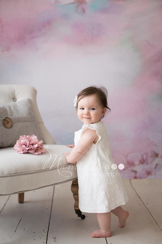 Kate Flowers Backdrop Pink Peach Blossom Designed by Chain Photography -UK