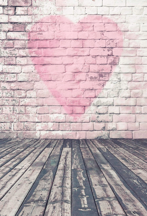 Red Love heart Valentines Backdrop