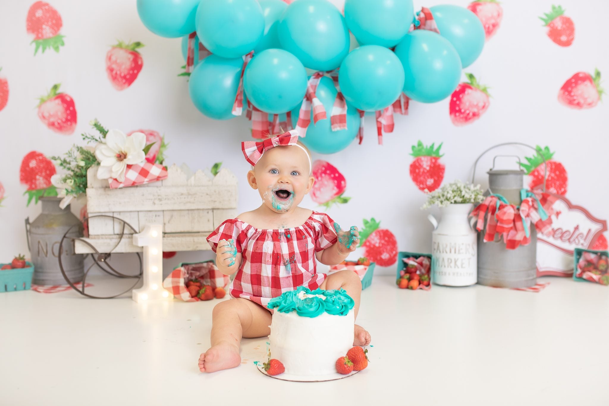 Kate Summer Backdrop Strawberry Designed by Chain Photography