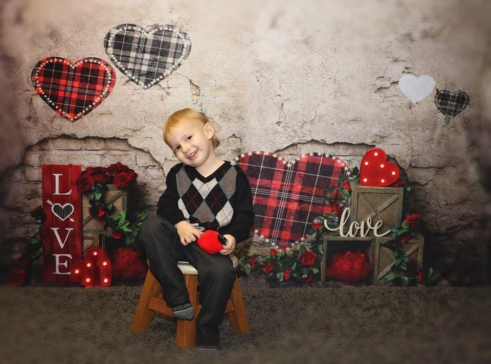 Kate Valentine's Day Brick Wall Backdrop Designed by Megan Leigh Photography